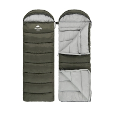 Спальный мешок Naturehike U250 U Series Twine Cotton зелёный, молния слева